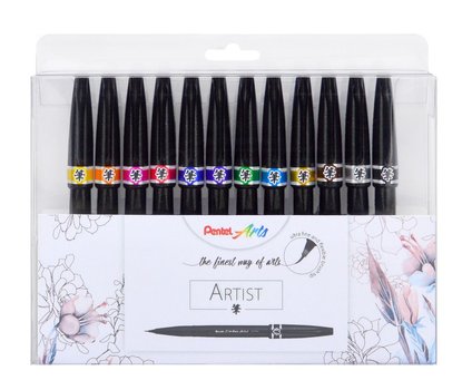 tteky barevn Sign Pen Artist v sad 12 barev Pentel SESF30C-12